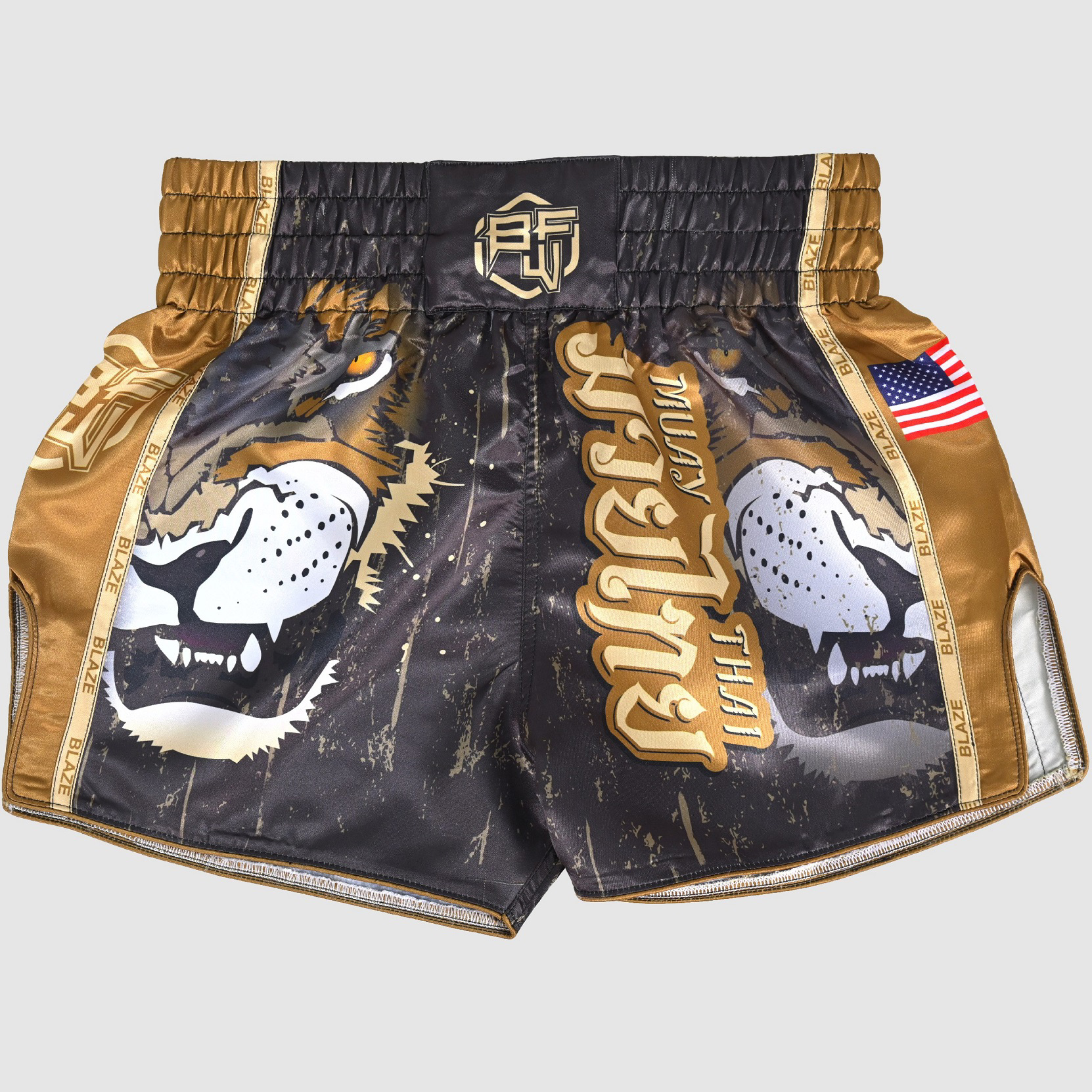 OEM Custom Muay Thai short Kick Boxing MMAshort Sparring Fight and Grappling short Fitness Training  - view 2