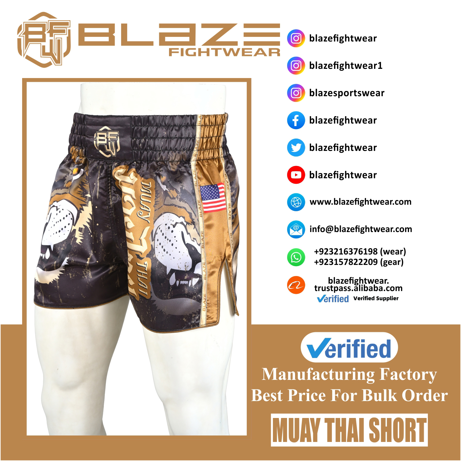 OEM Custom Muay Thai short Kick Boxing MMAshort Sparring Fight and Grappling short Fitness Training  - view 8