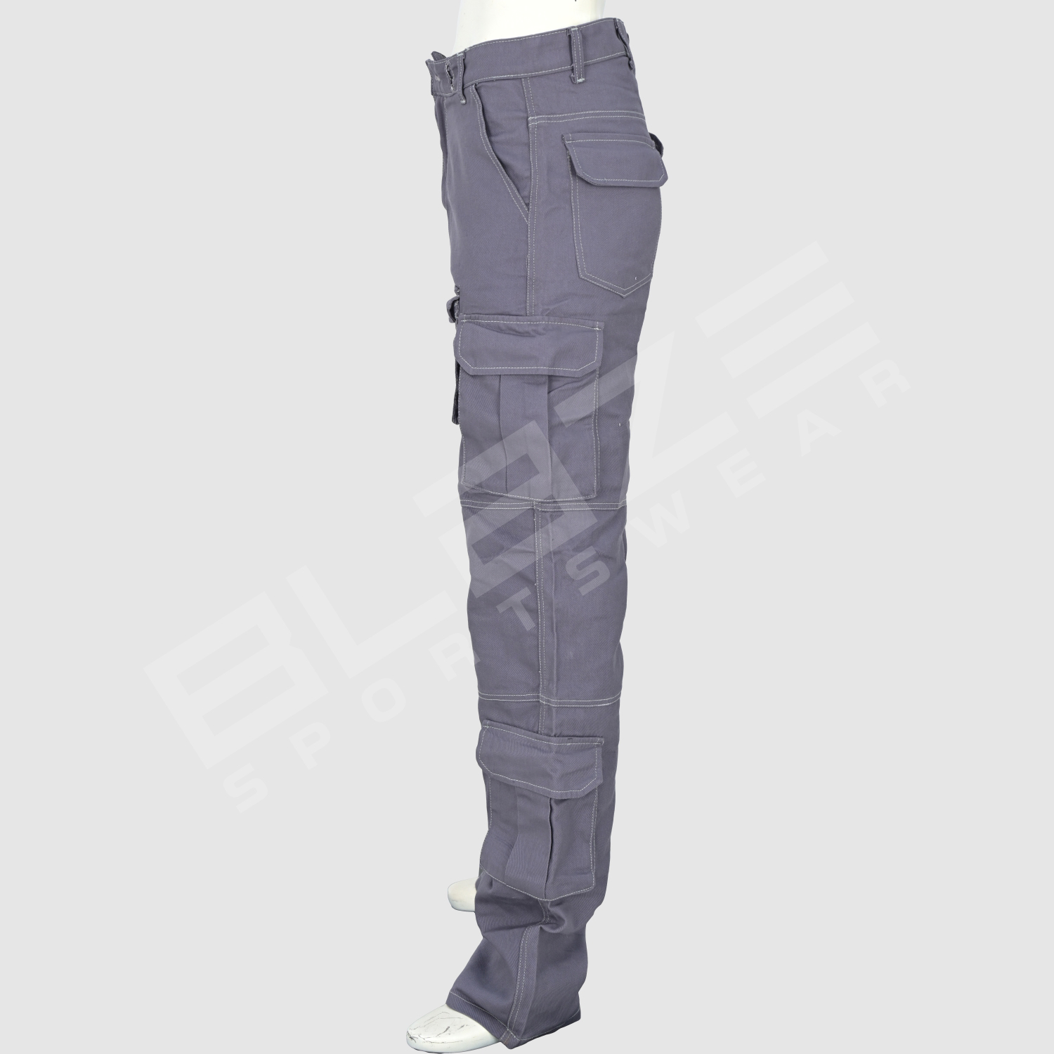 Customized Men's Jeans Streetwear Hip Hop Casual Wide Leg Jeans Stone Washed Loose Straight Baggy  - view 2