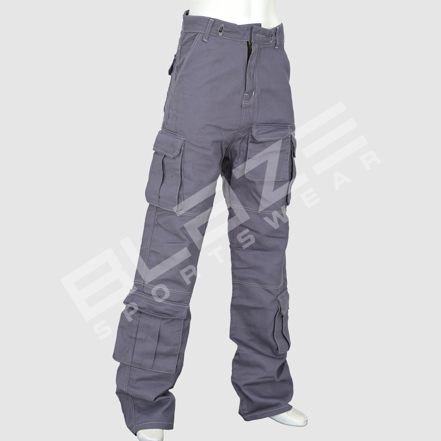 Customized Men's Jeans Streetwear Hip Hop Casual Wide Leg Jeans Stone Washed Loose Straight Baggy  - view 4