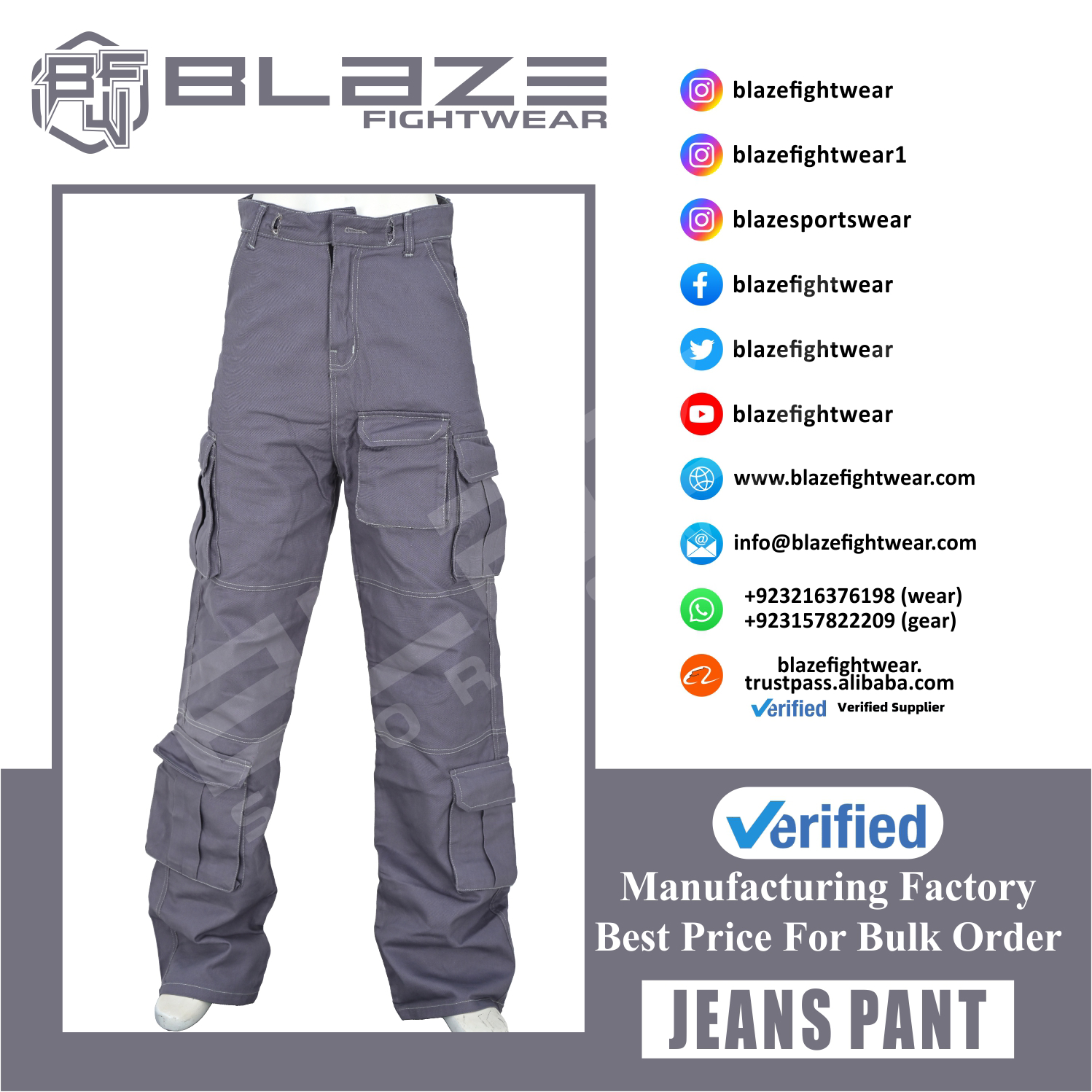 Customized Men's Jeans Streetwear Hip Hop Casual Wide Leg Jeans Stone Washed Loose Straight Baggy  - view 8