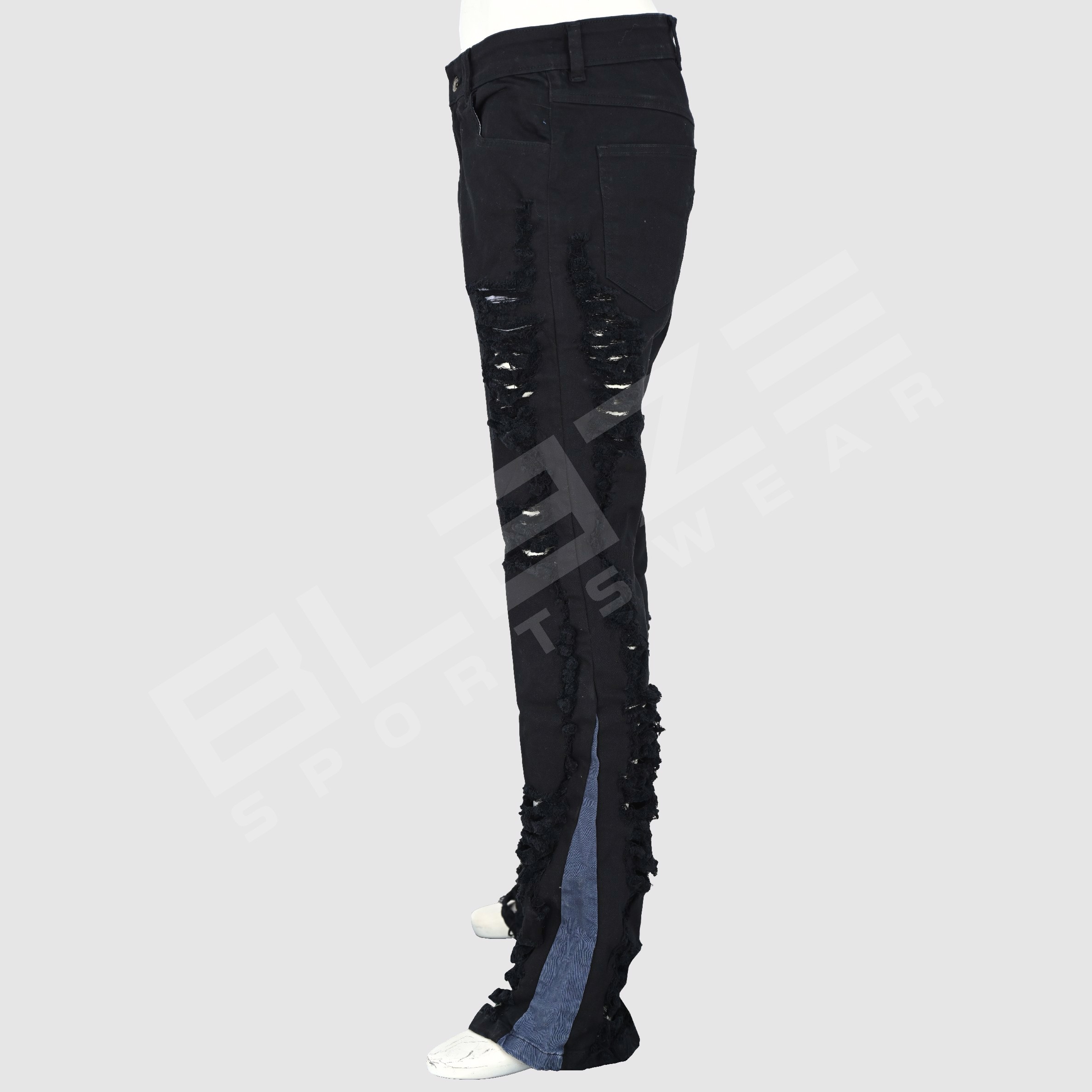 OEM Unisex Jeans Streetwear Hip Hop Casual Wide Leg Jeans Stone Washed Loose Straight Baggy  - view 7