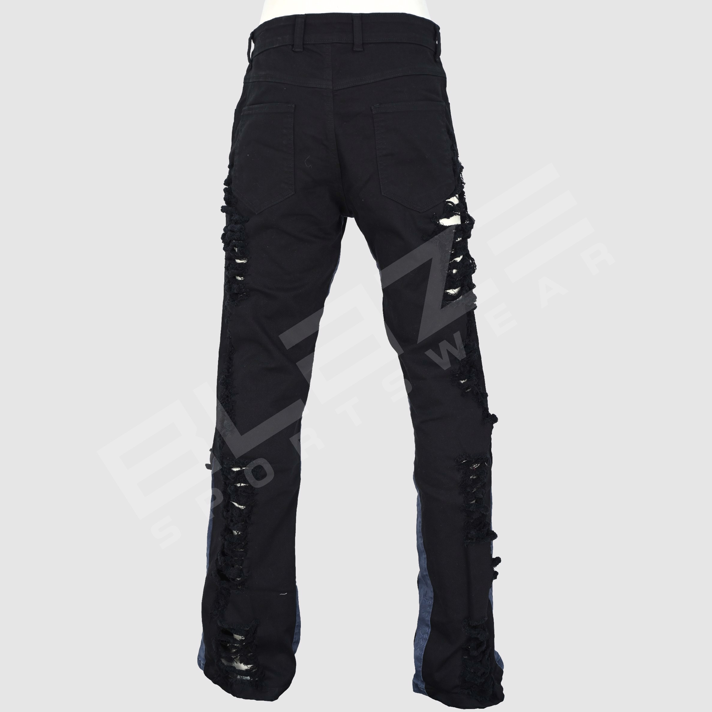 OEM Unisex Jeans Streetwear Hip Hop Casual Wide Leg Jeans Stone Washed Loose Straight Baggy  - view 8