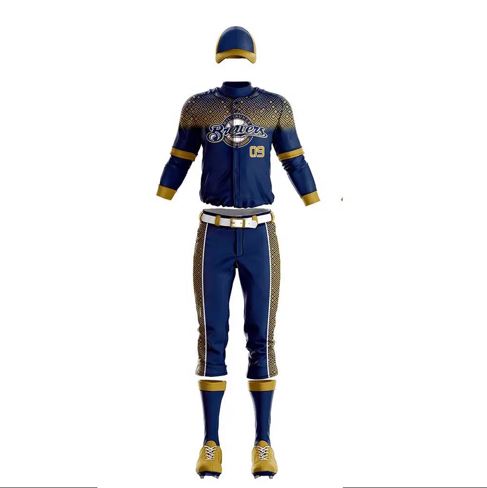 Wholesale Custom Top Quality Sublimation Baseball Uniform  - view 3