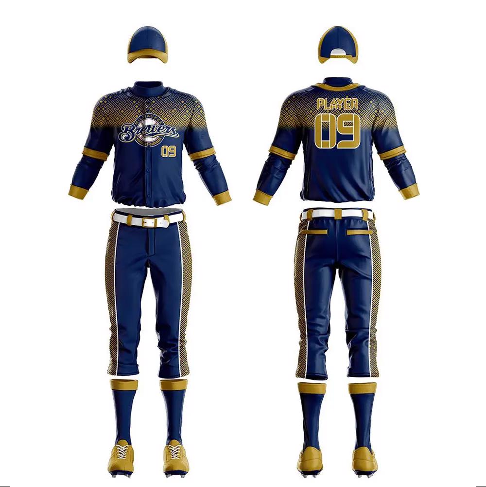 Wholesale Custom Top Quality Sublimation Baseball Uniform  - view 4