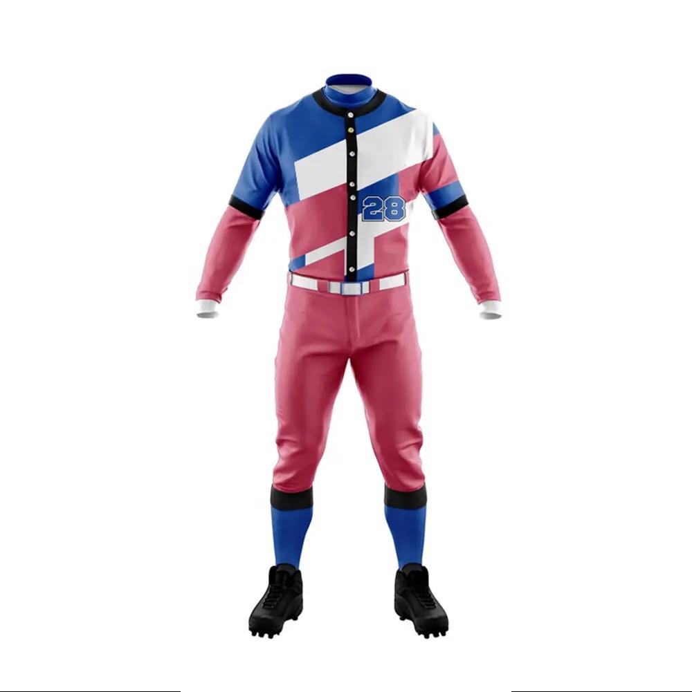  Breathable Full Sublimation Custom Quick Dry Blank Baseball Uniforms - view 2