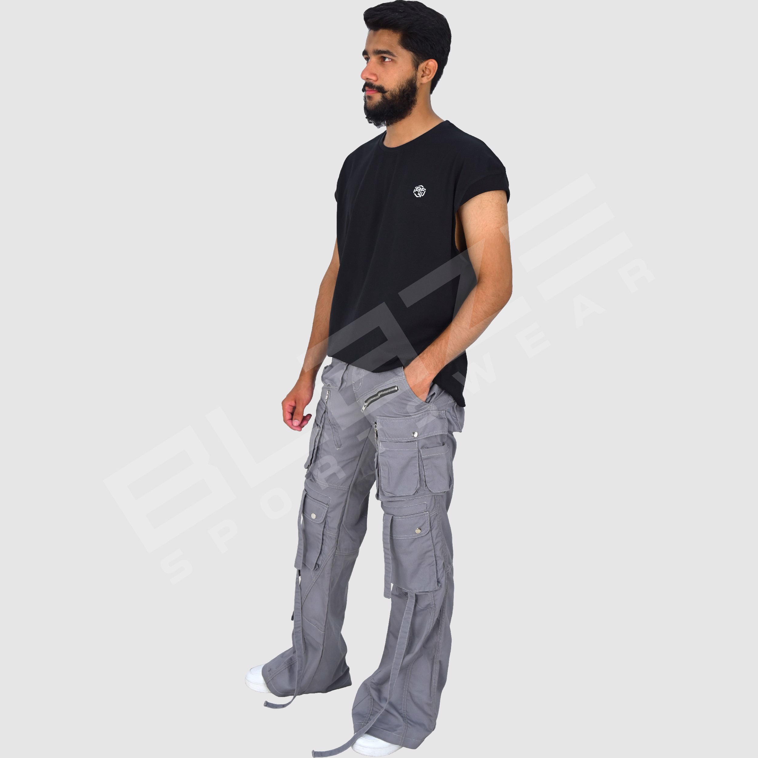 OEM Unisex Jeans Streetwear Hip Hop Casual Wide Leg Jeans Stone Washed Loose Straight Baggy  - view 2
