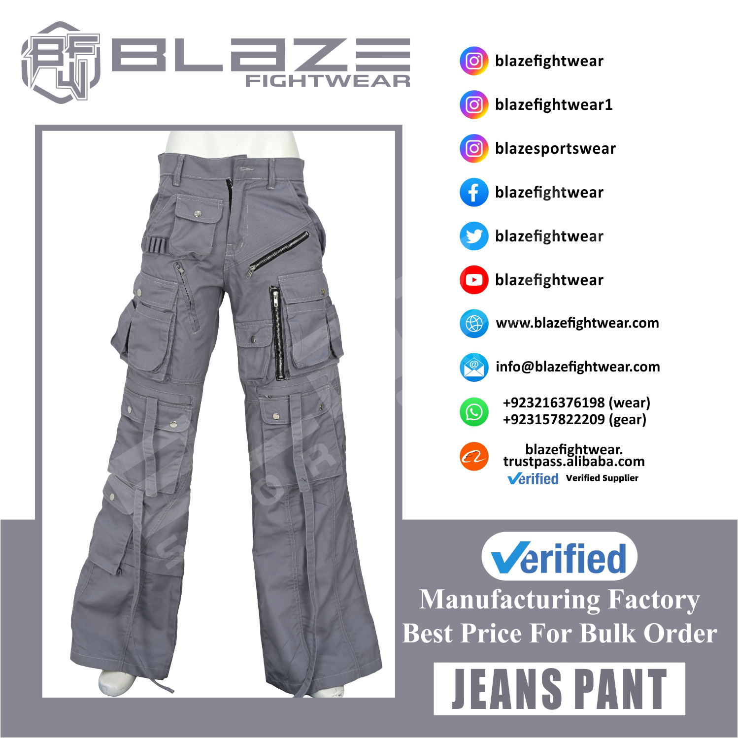 OEM Unisex Jeans Streetwear Hip Hop Casual Wide Leg Jeans Stone Washed Loose Straight Baggy  - view 9