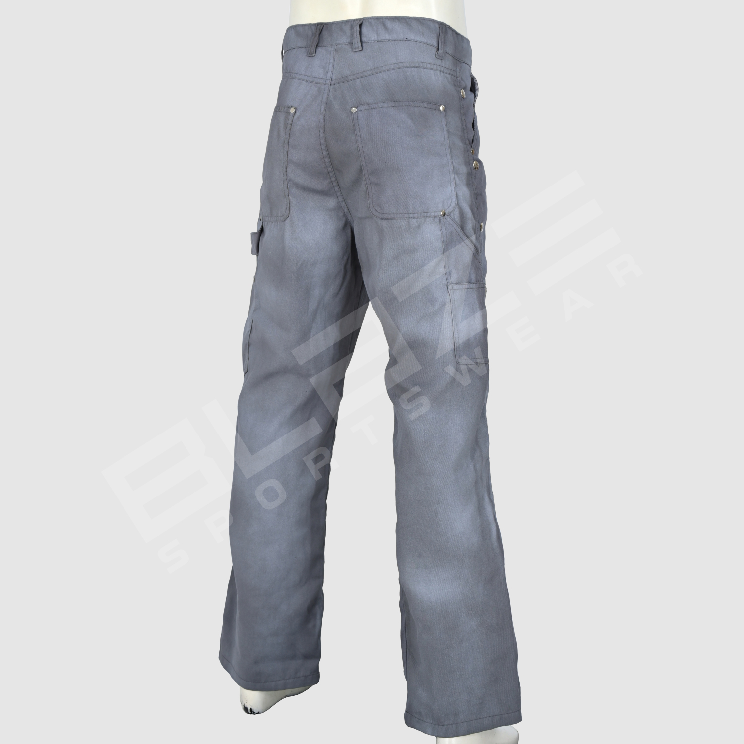 Custom high quality distressed wide leg mens jeans streetwear clothes denim pants custom cargo baggy - view 2