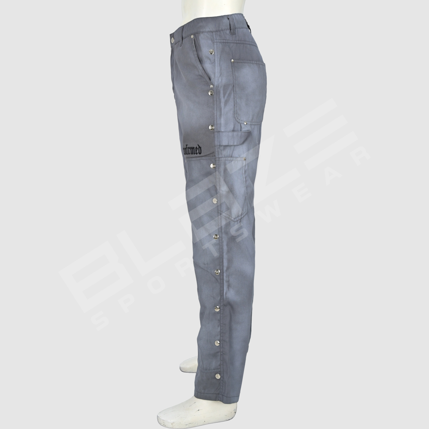 Custom high quality distressed wide leg mens jeans streetwear clothes denim pants custom cargo baggy - view 4