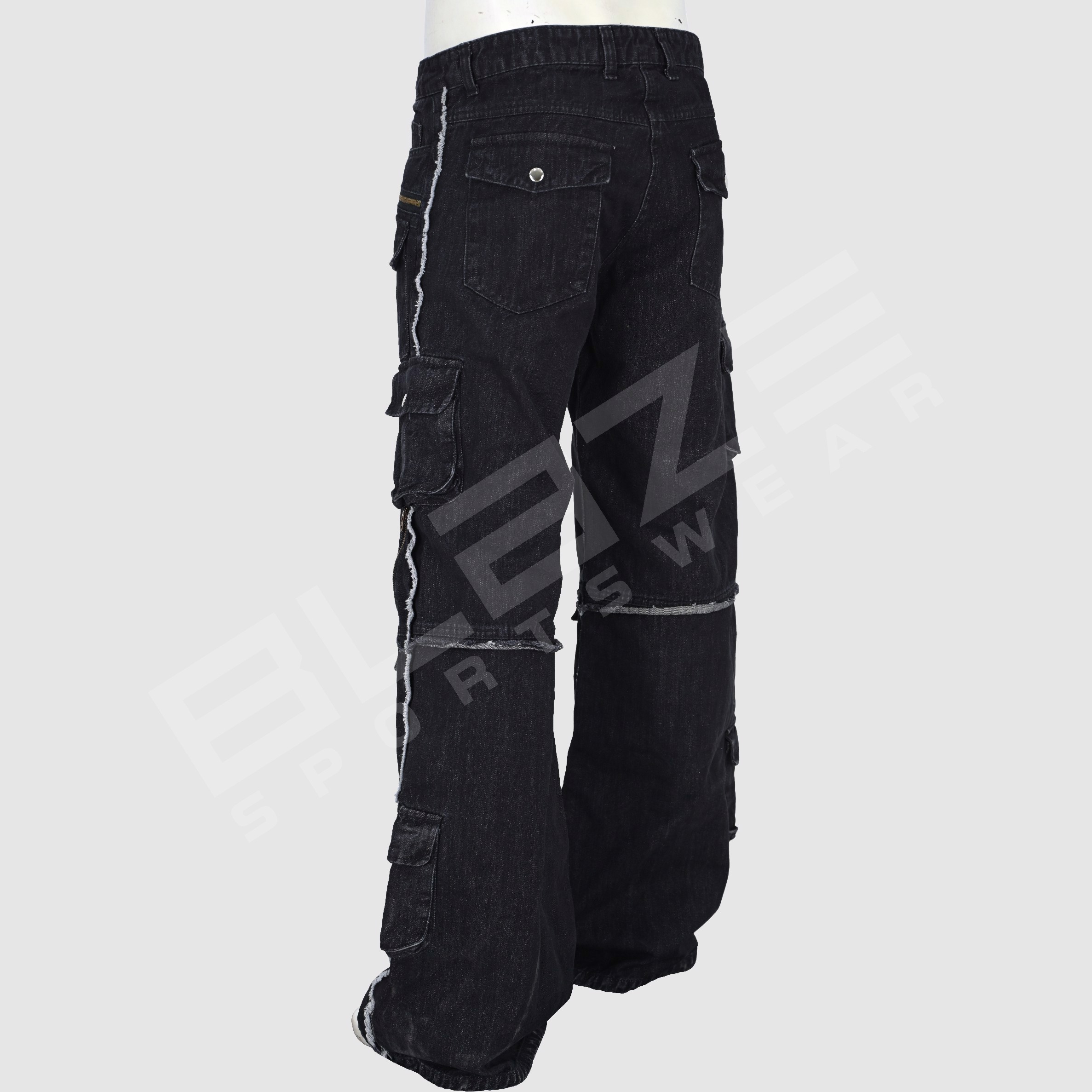 Custom plus size men's jeans pants for women cargo baggy jean pants argo pants jeans cargo mujer - view 2