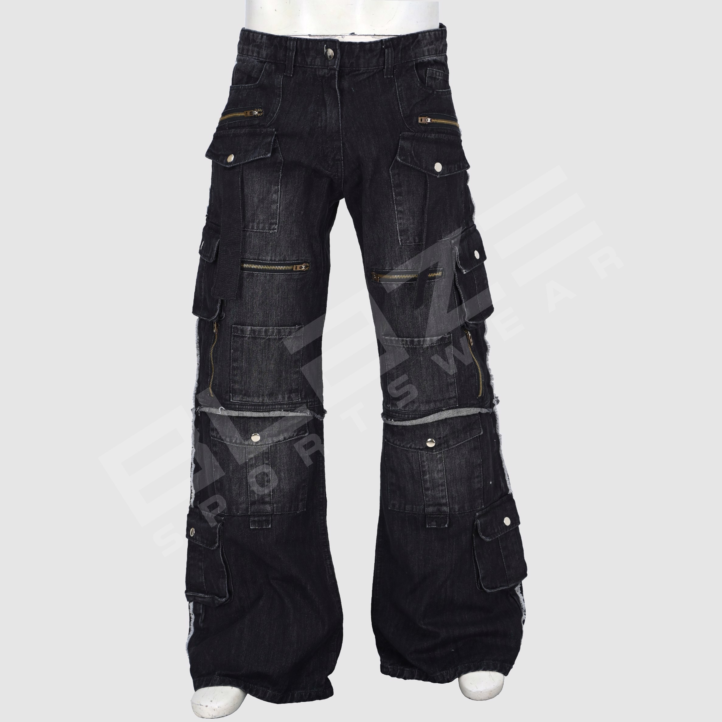 Custom plus size men's jeans pants for women cargo baggy jean pants argo pants jeans cargo mujer - view 4