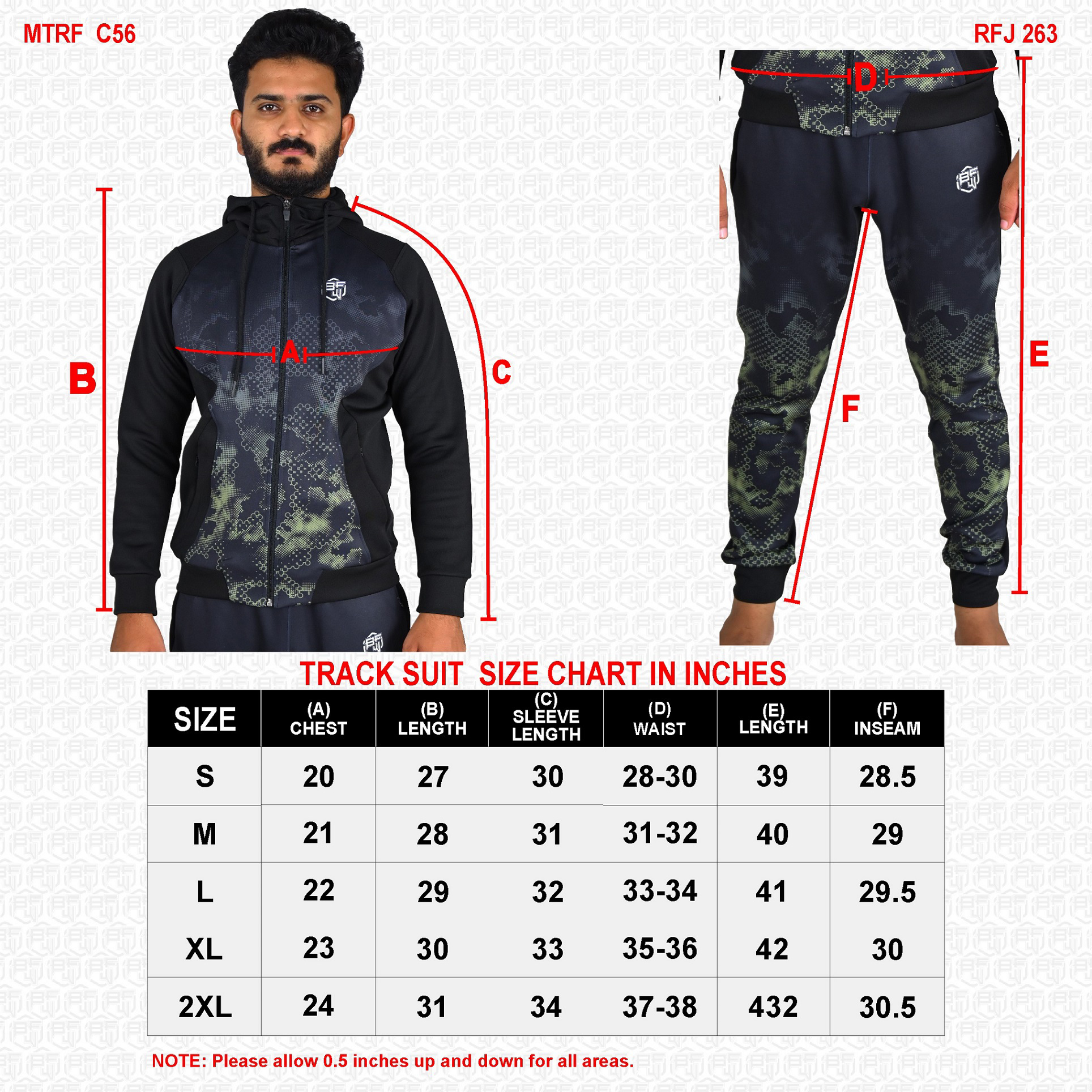 Custom Design Men's Tracksuit  Fashion Slim Fit Design with custom Panel on Sleeve  Print OEM  - view 3