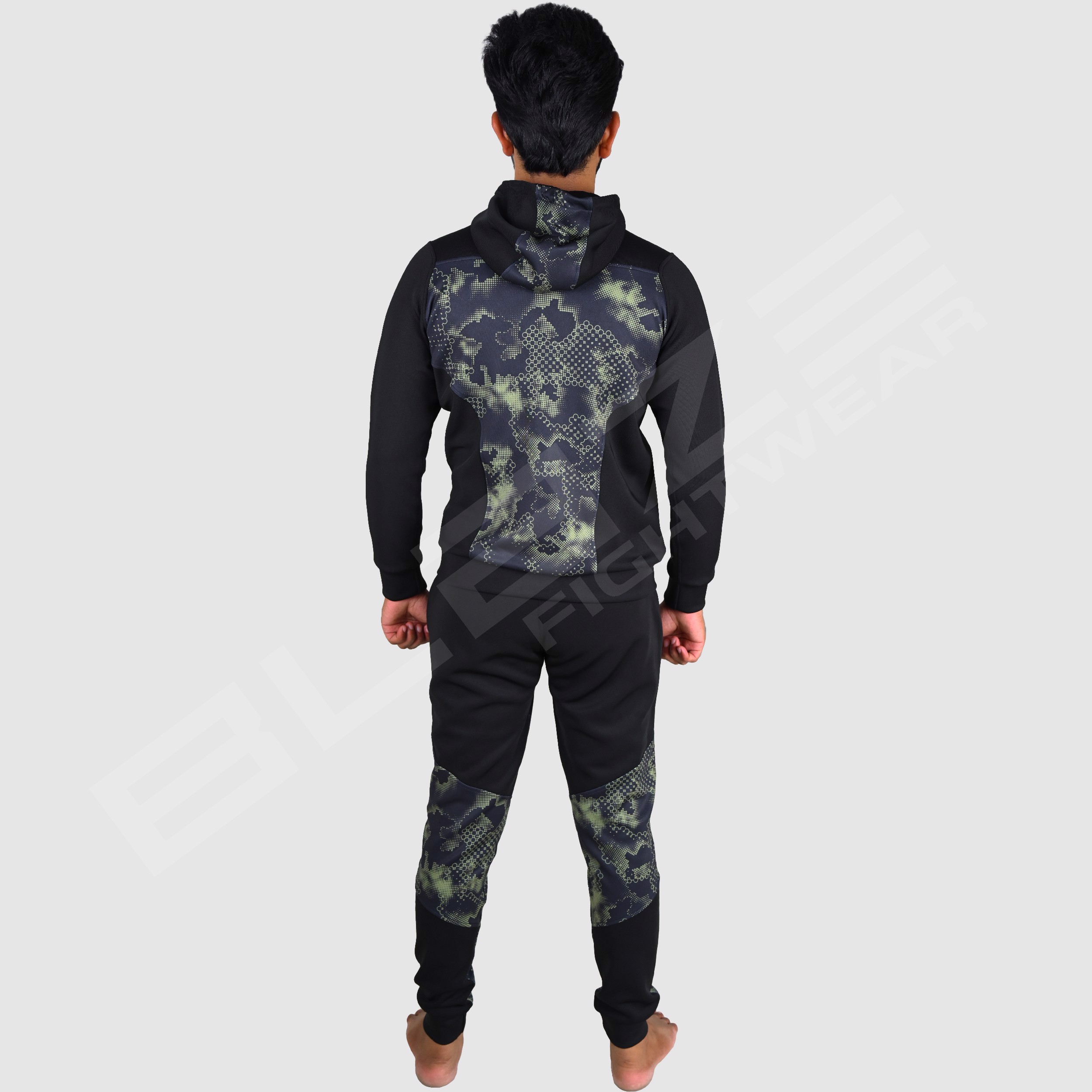 Custom Design Men's Tracksuit  Fashion Slim Fit Design with custom Panel on Sleeve  Print OEM  - view 12