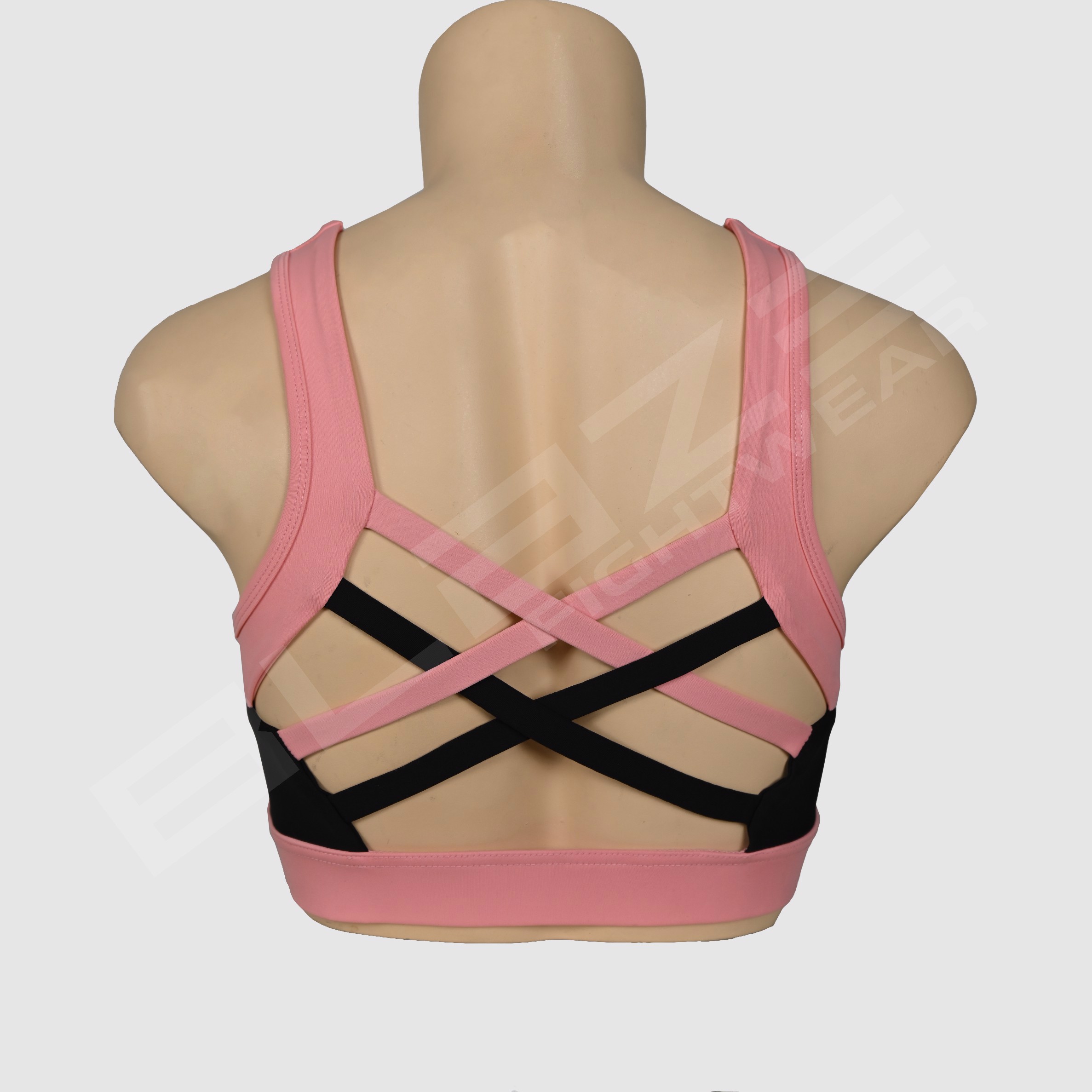 Custom Logo sports bra light weight U Neck Sports Bra Women Clothing Racer Back Workout Bras Gym Fit - view 3