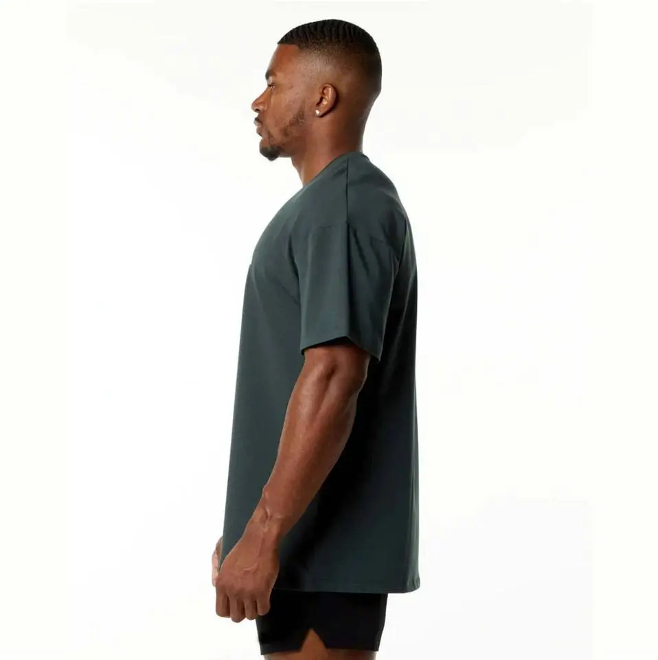  Breathable Plain Tops Fitness Mens T Shirt Short Sleeve - view 3