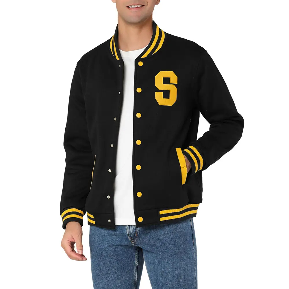 Wholesale Custom Logo Men's Varsity Jacket Bomber jacket - view 4