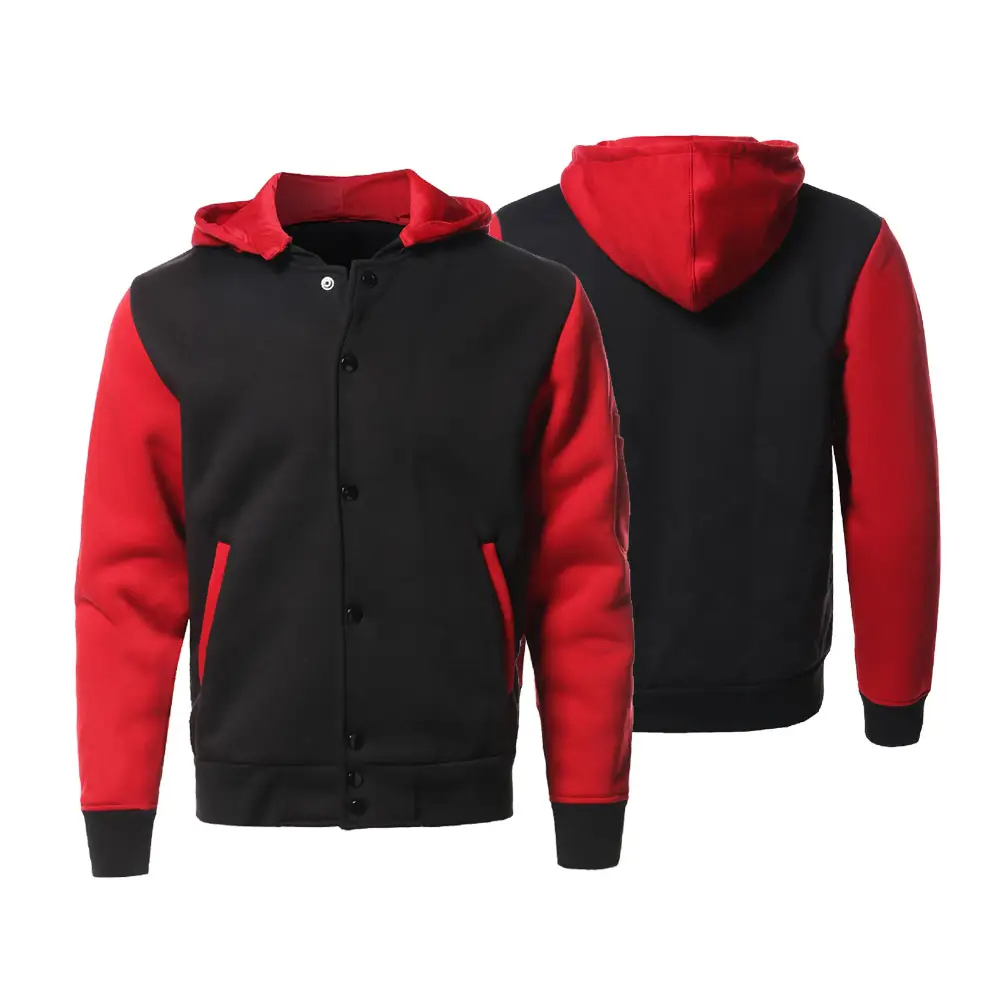   Men's Varsity Baseball Jacket Cotton Blend Letterman Jacket - view 4