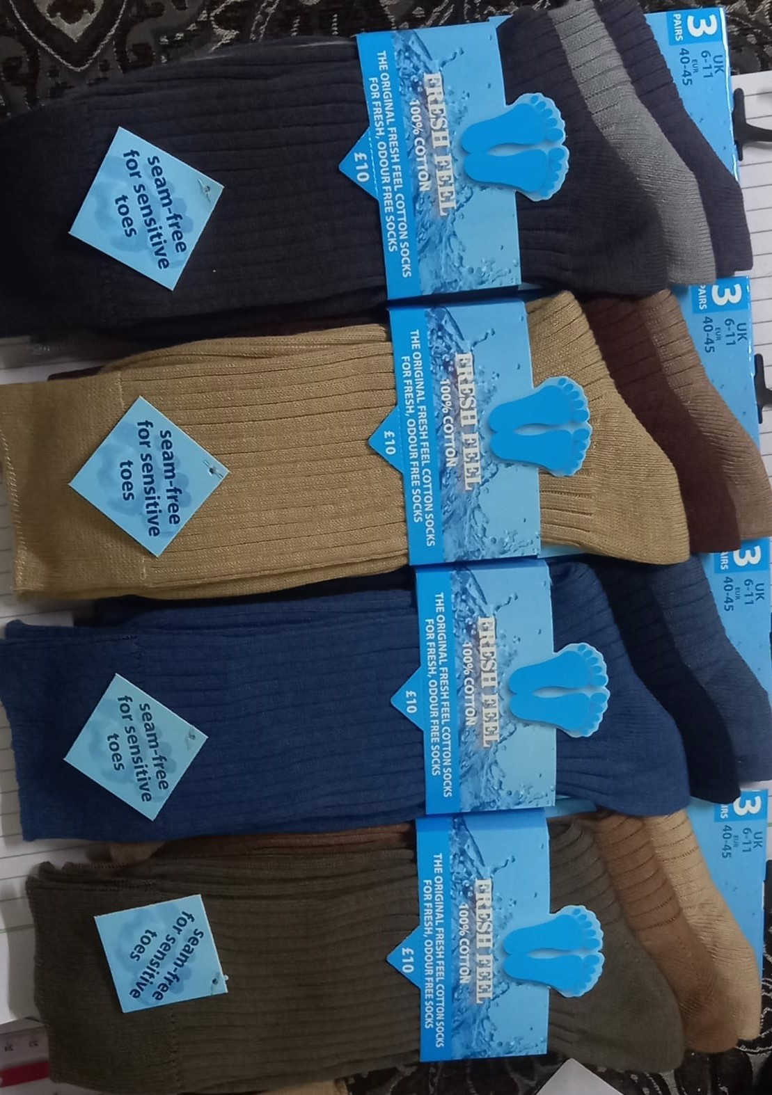 Formal Dress Socks Cotton Comfort  With Lycra for Stretch Seamless Toe Fresh Feel  - view 2