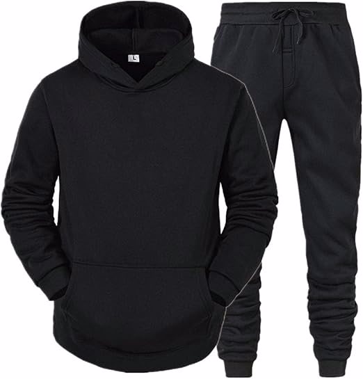 Mens Tracksuit 2 Piece ,Jogging With Long Sleeve Pullover Hoodies Casual Sweatsuit Sets for Men
