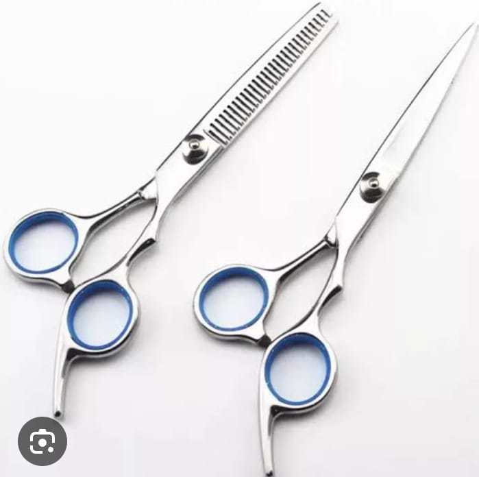 BEAUTY INSTRUMENT BARBAR SCISSOR & THINNING SCISSOR PAIR PURE  STAINLESS STEEL