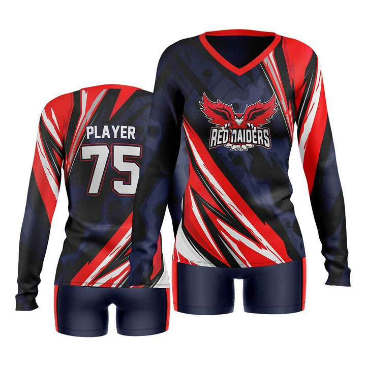 Custom volleyball jerseys uniform design color sublimation embroidery volleyball uniforms women