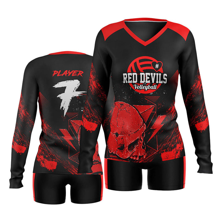 Custom volleyball jerseys uniform design color sublimation embroidery volleyball uniforms women - view 2