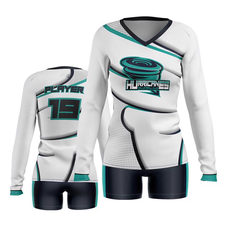 Custom volleyball jerseys uniform design color sublimation embroidery volleyball uniforms women - view 3
