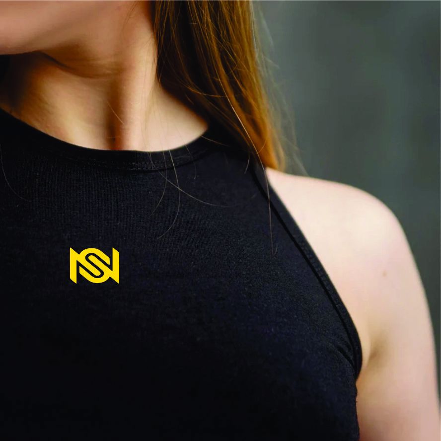 Black sleeveless top, women crop top, sport top for ladies - view 3