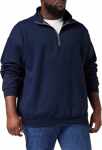 Unisex-Adult Fleece Quarter-Zip Cadet Collar Sweatshirt, Style G18800