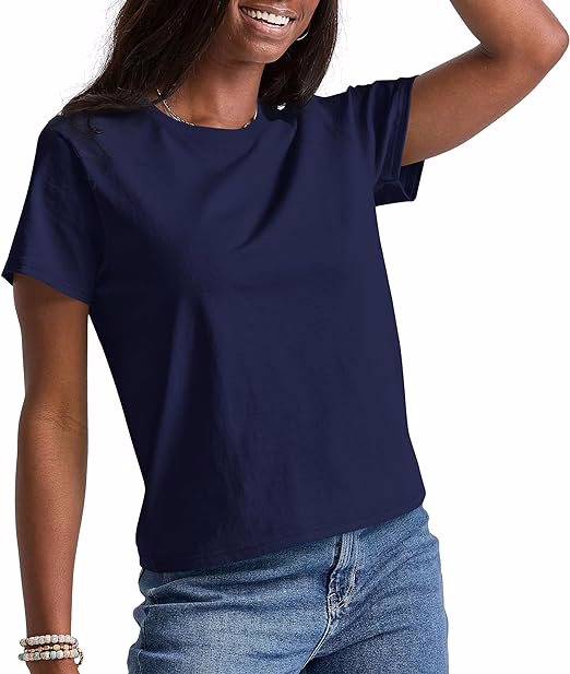 Womens Essentials T-Shirt, Cotton Crewneck Tee, Classic Fit T-Shirt For Women