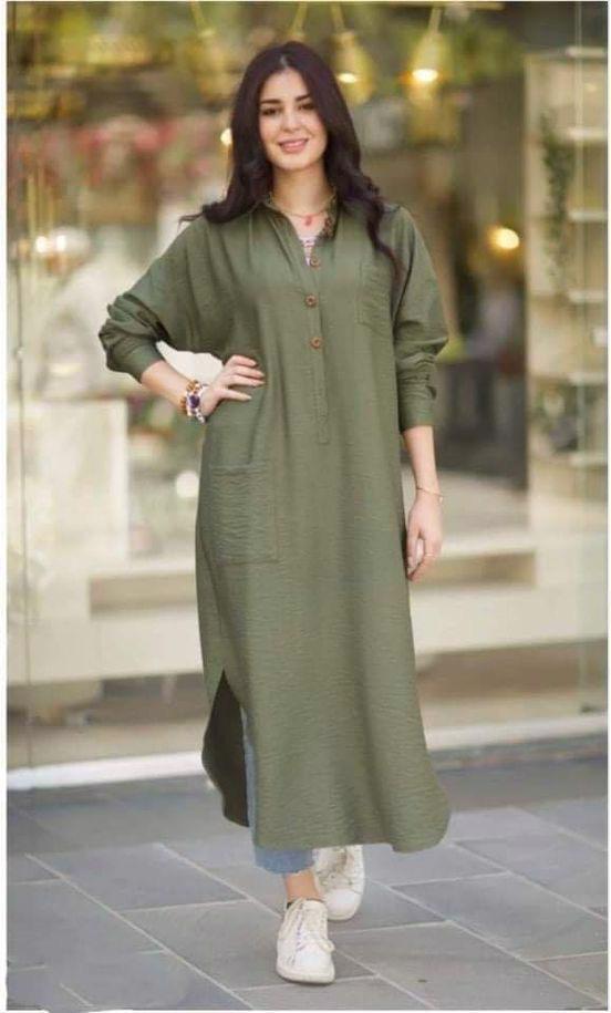  Ladies Imported Crinkle Linen 2pc suit shirt Trouser same 3.5 yards Available in Multiple Colours 