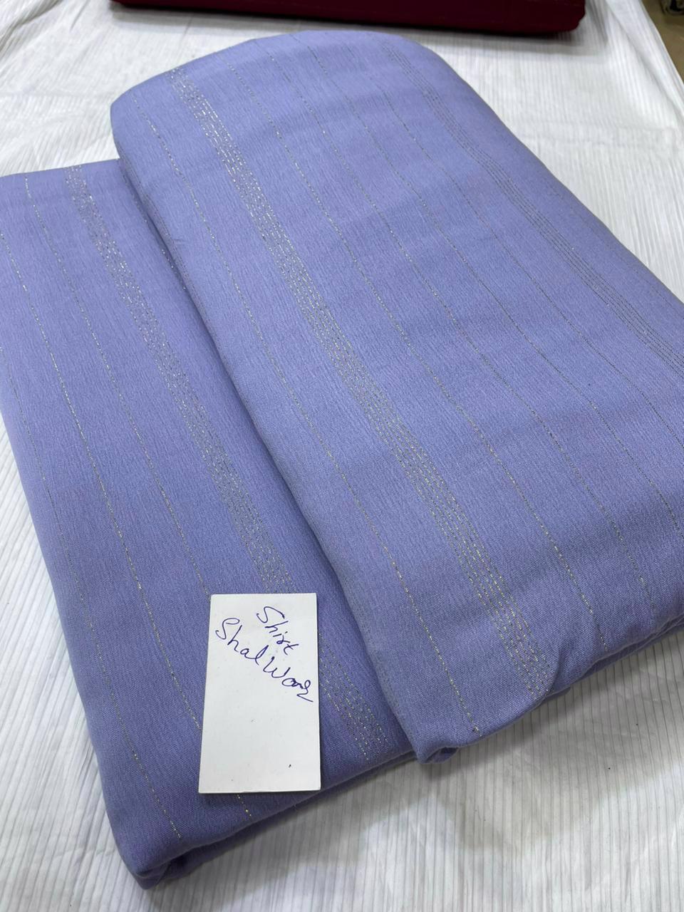  Ladies Imported Crinkle Linen 2pc suit shirt Trouser same 3.5 yards Available in Multiple Colours  - view 2