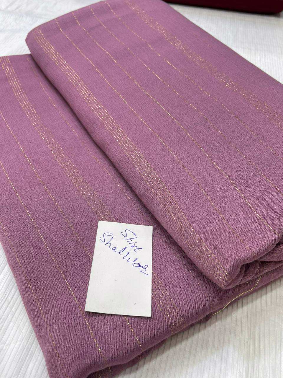  Ladies Imported Crinkle Linen 2pc suit shirt Trouser same 3.5 yards Available in Multiple Colours  - view 4