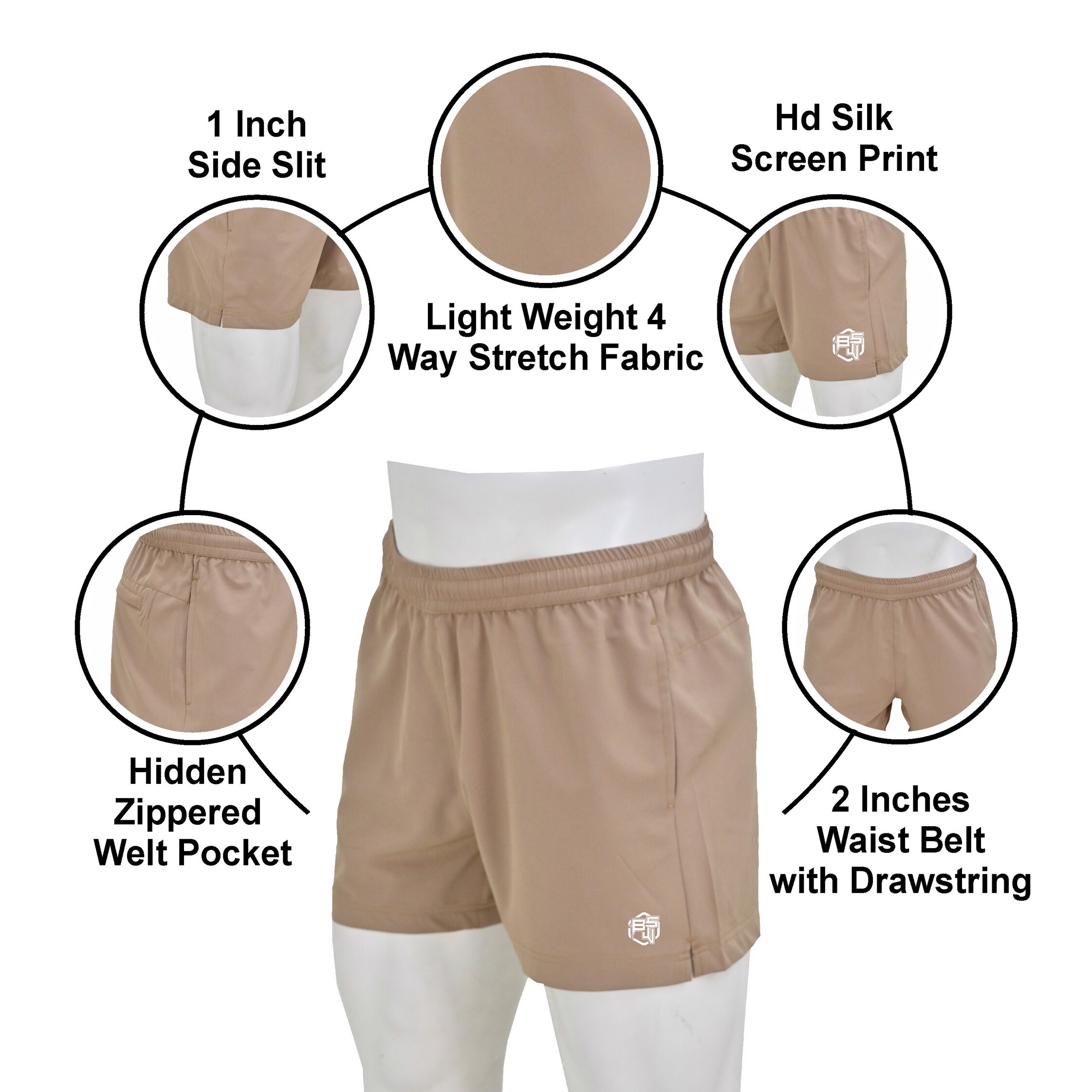 Custom Gym Shorts Breathable Compression Workout Fitness Athletic Clothing Front Back Pockets Woven - view 6