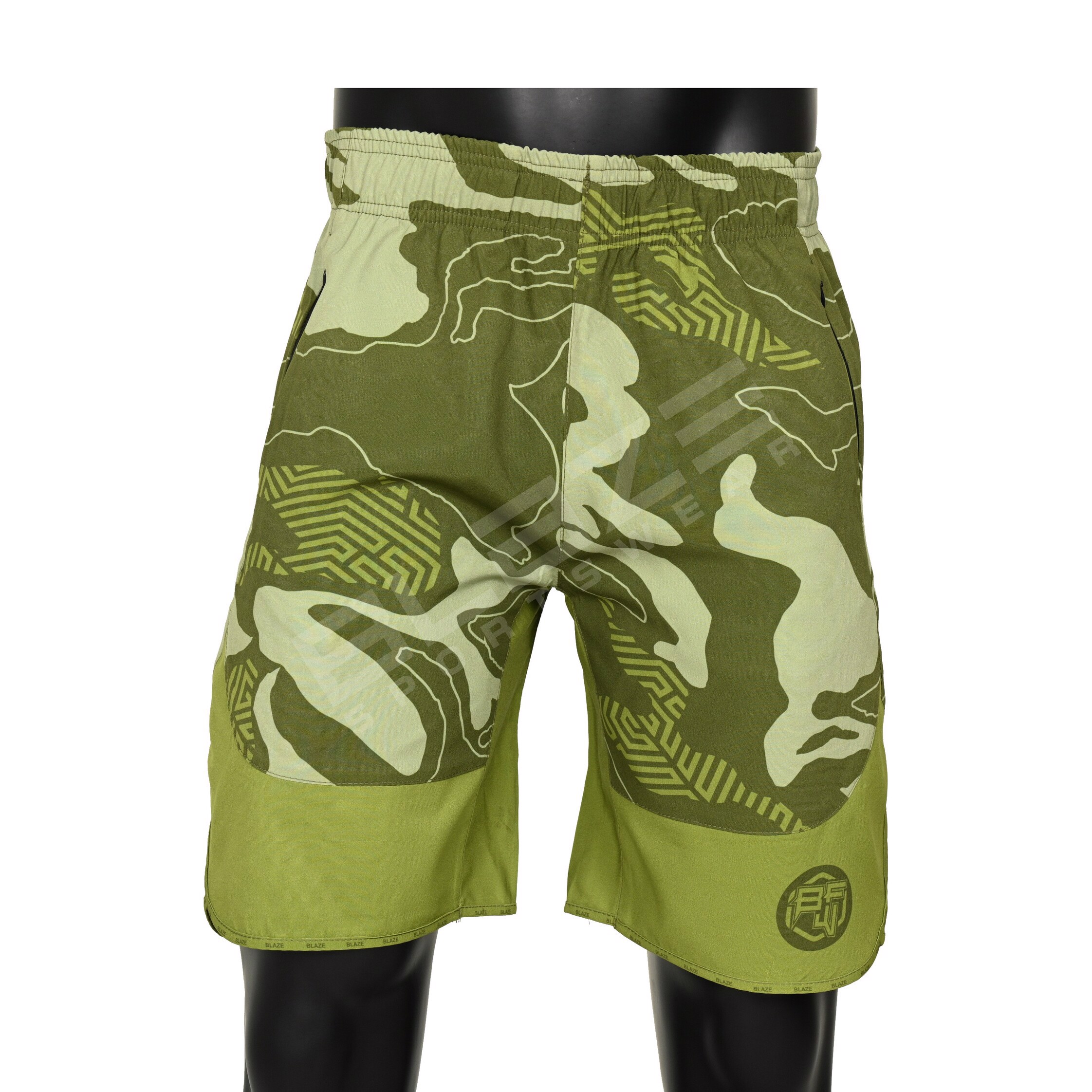 Custom Gym Shorts Running Compression Sweat Training Workout ZipperPockets Athletic Sports Mid Waist - view 4