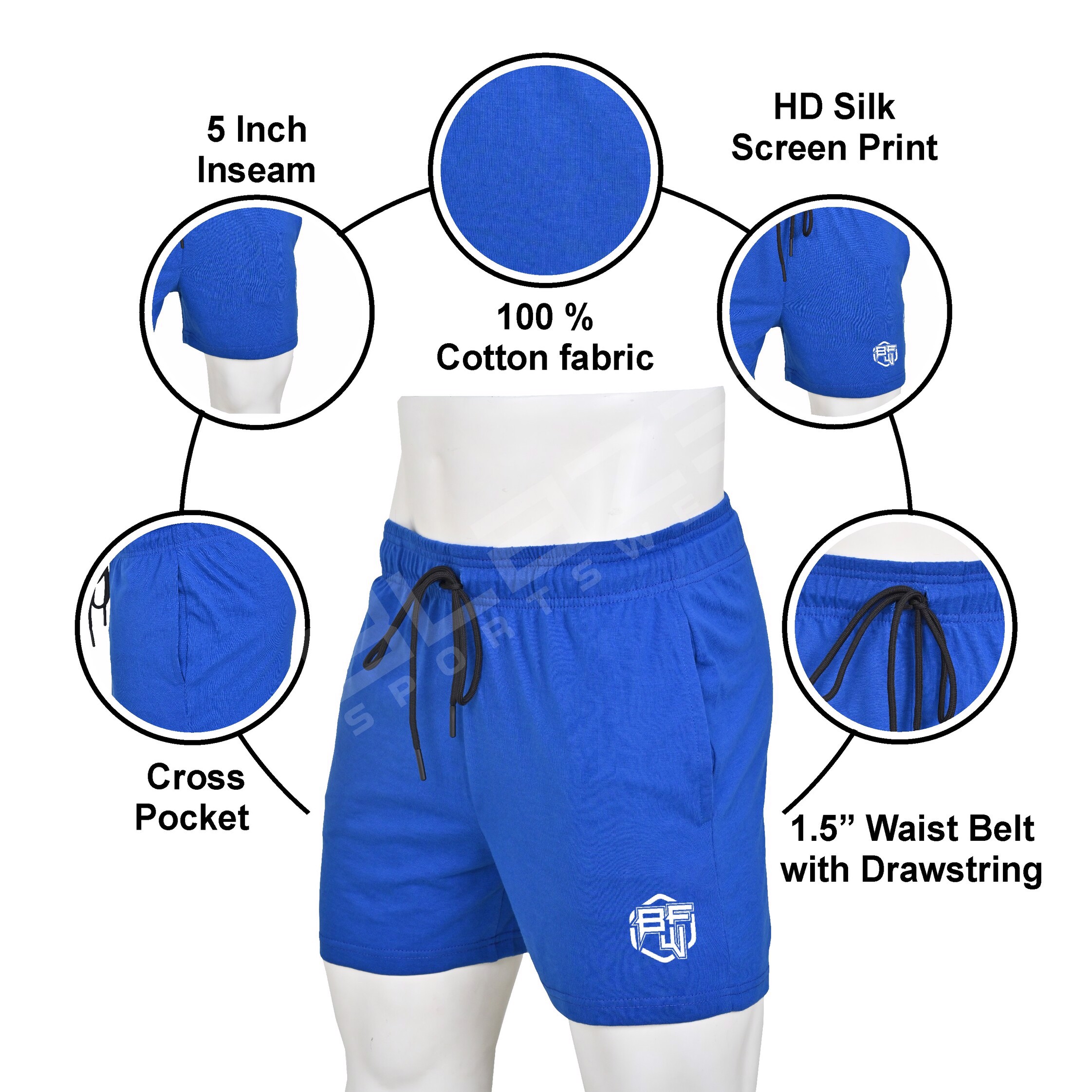 OEM  Spandex Gym Shorts with Pockets Breathable Compression Sweat Training Workout Fitness Athletic - view 5
