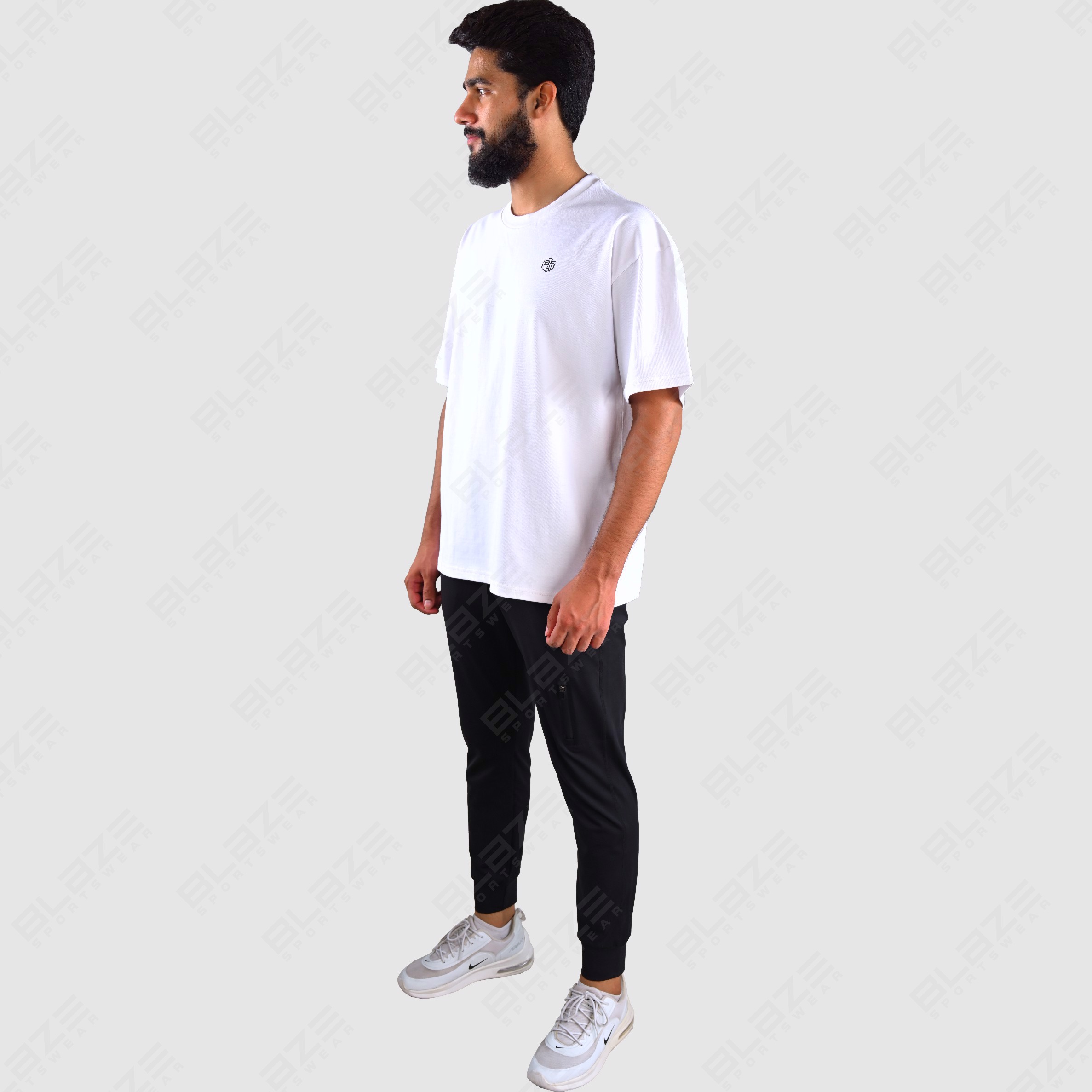 Custom Two-Piece Set for Men High Street Design Quick Dry Printed T-Shirt and Shorts Casual Sports  - view 3