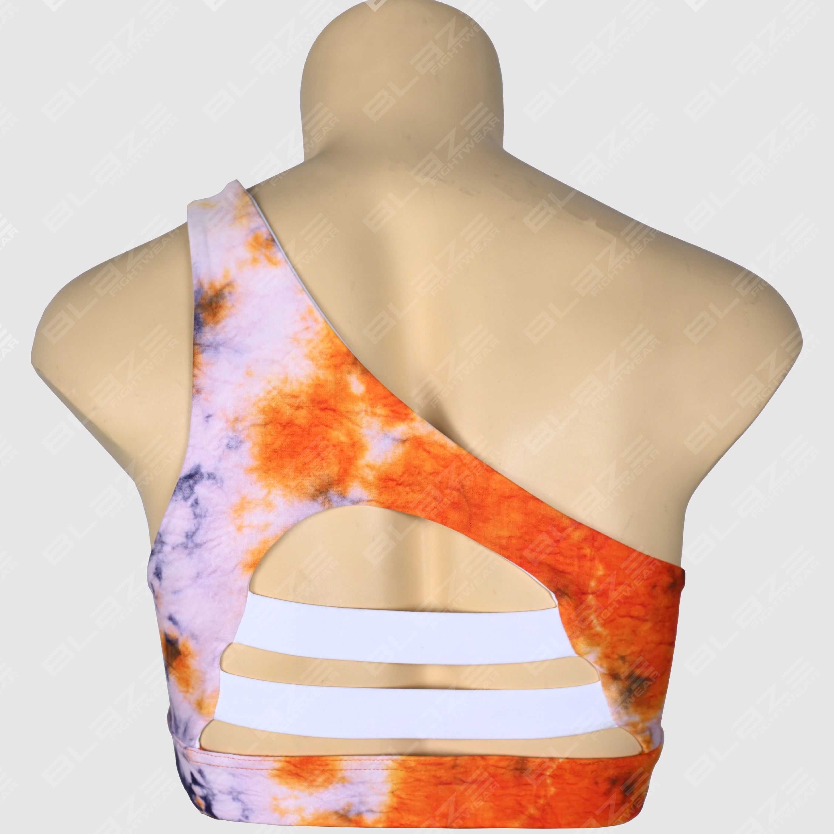 Customized Lightweight Breathable Racerback Sports Bra Seamless and Digitally Silk-Printed 