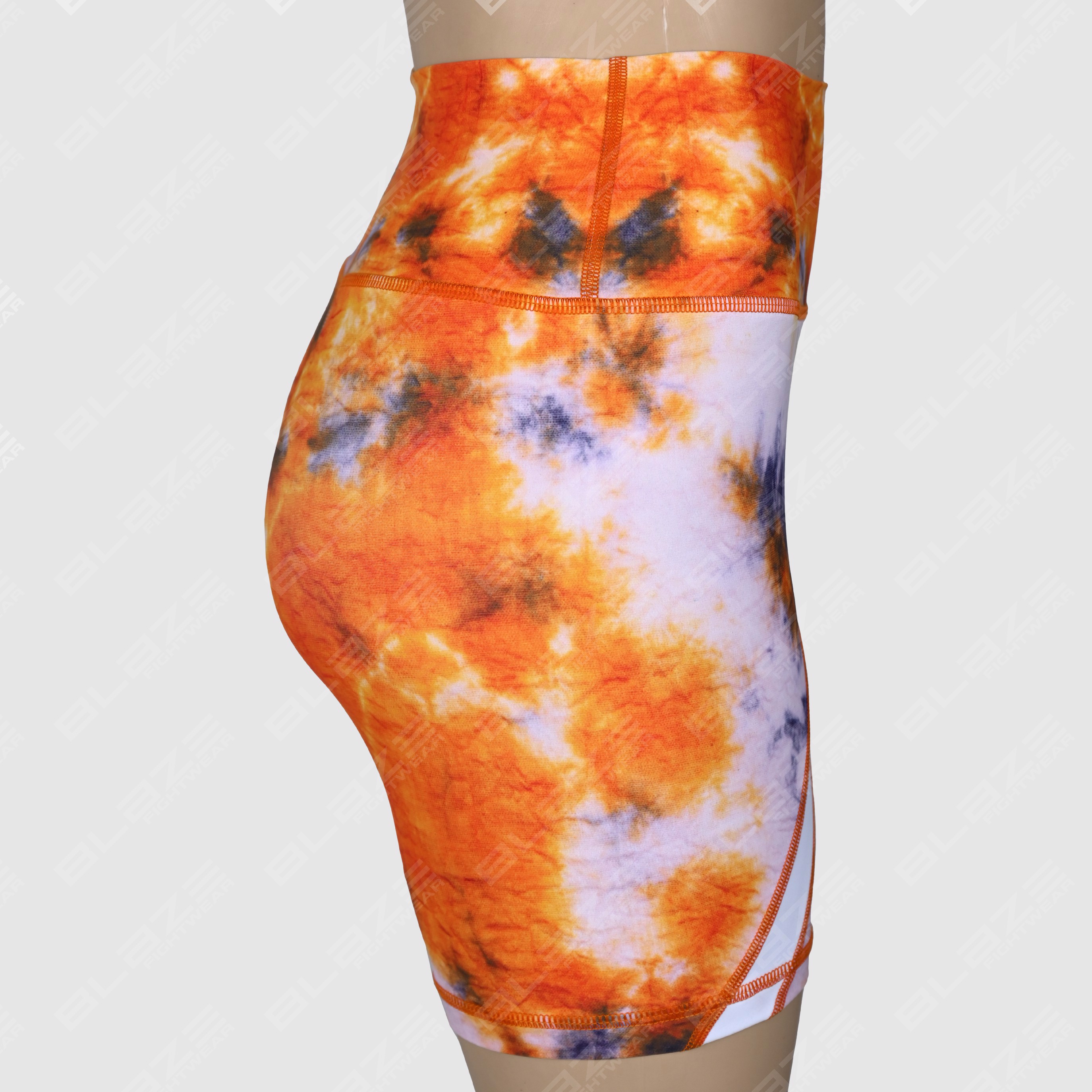 Tailored Elevated High Rise Yoga Booty Shorts Hot Pant Fitness Biker Beach Gym Leggings in Plus Size - view 2