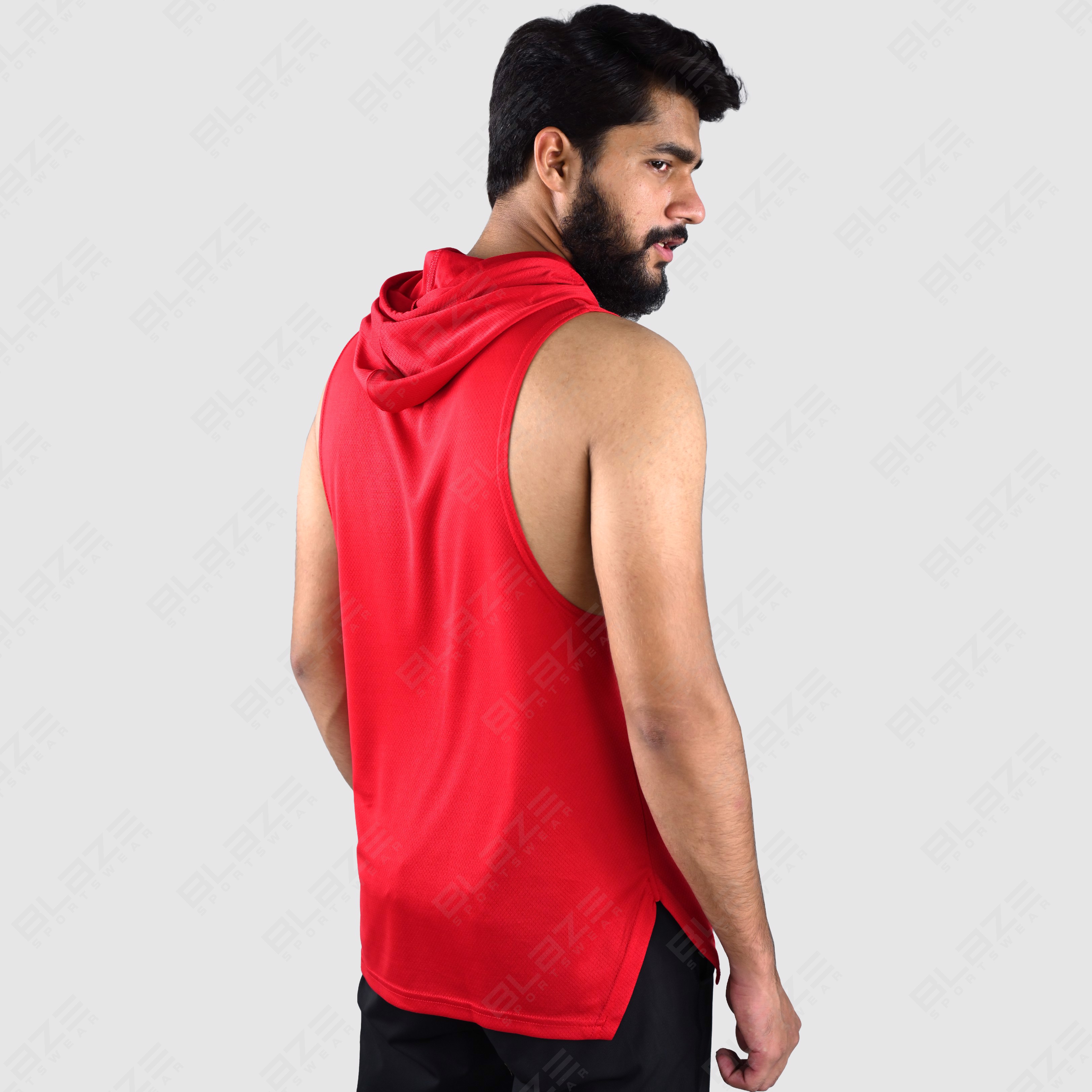  New Custom Design Mens Fashion Sleeveless Blank Pullover Cotton Hoodie Quantity Print OEM tank top  - view 2