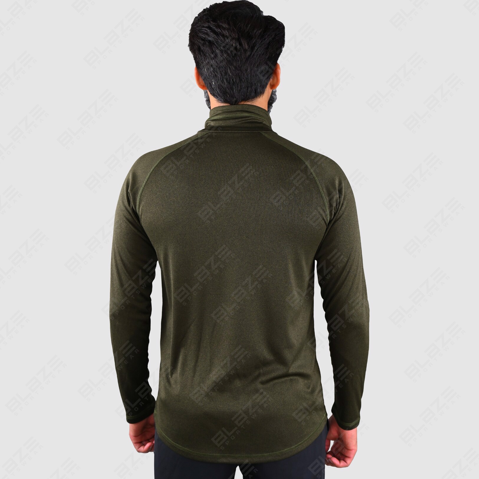 Customized Workout Quarter Zipper Running Tshirts Quick Dry Running shirt Custom Long Sleeve Running - view 6