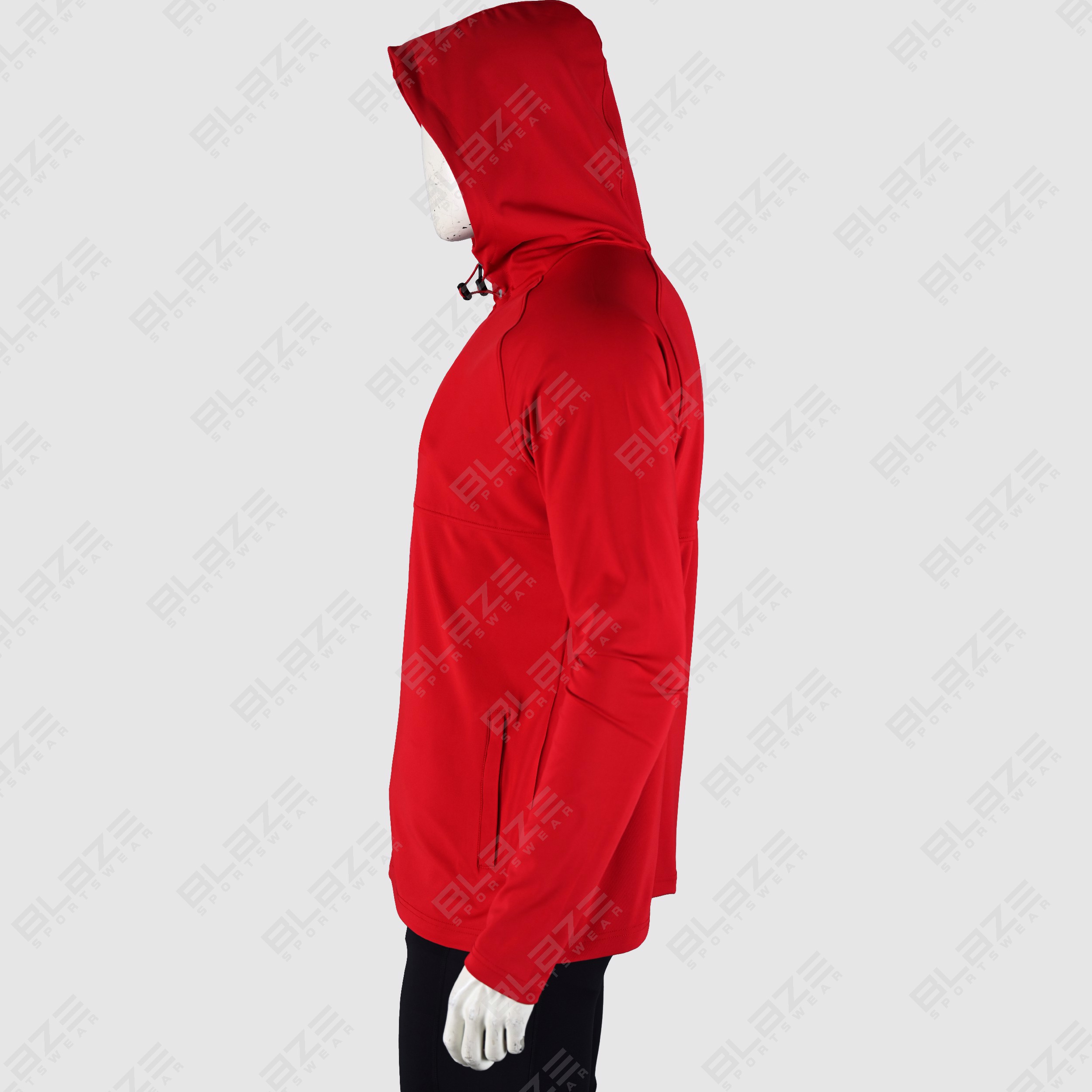New Custom Design Logo Mens  Fashion Long Sleeve Red Blank zipper Cotton Hoodie Quantity Print OEM 