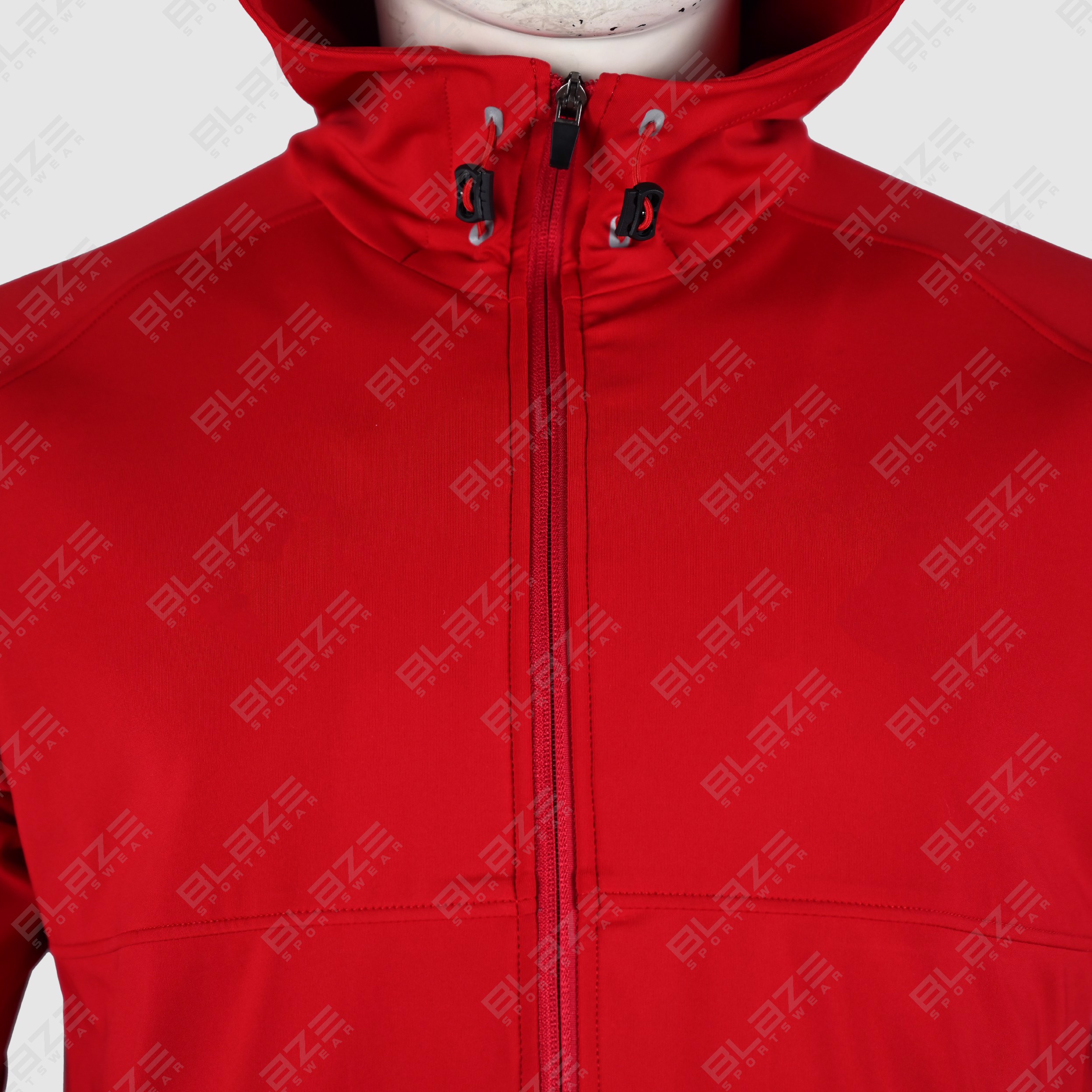 New Custom Design Logo Mens  Fashion Long Sleeve Red Blank zipper Cotton Hoodie Quantity Print OEM  - view 8