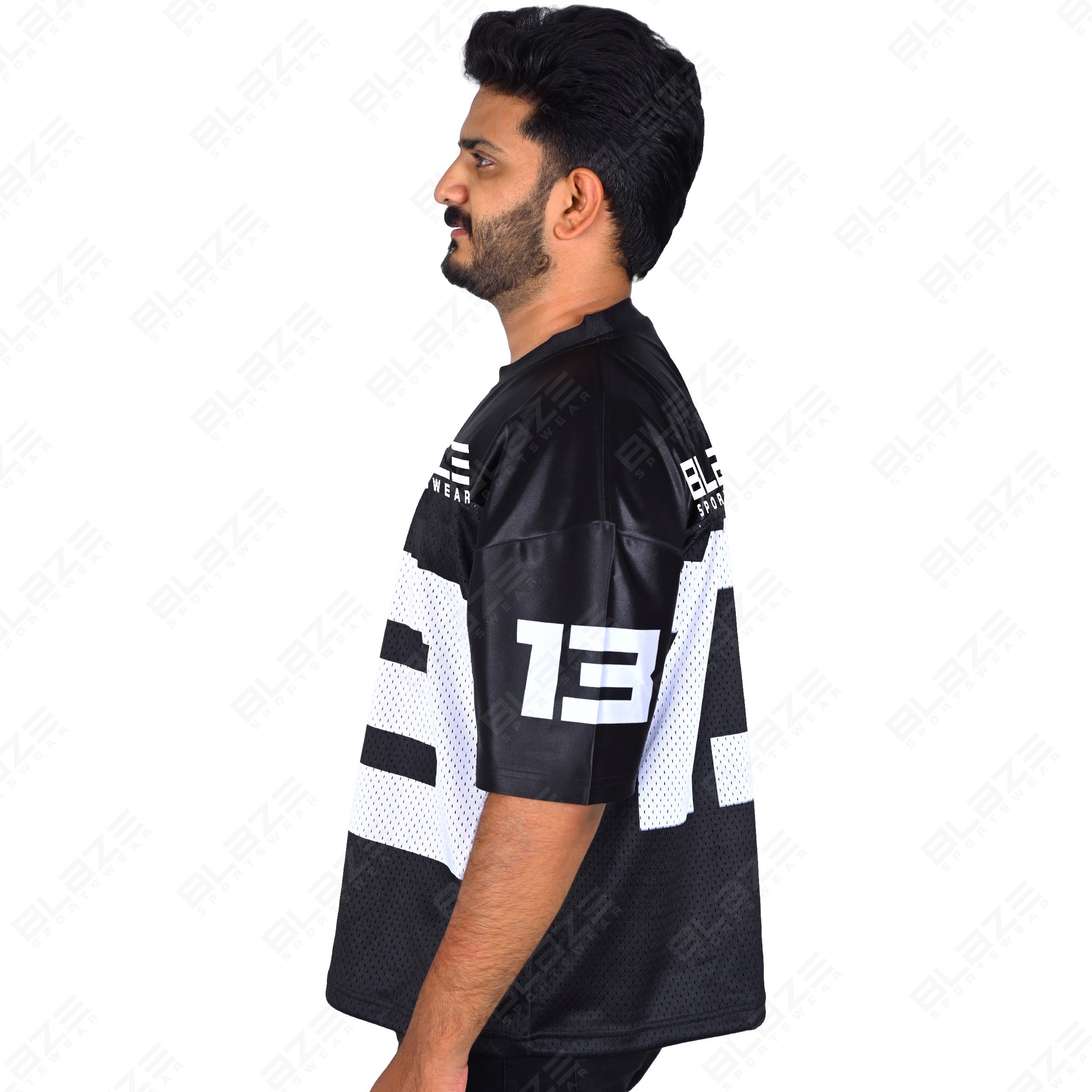 wholesale custom print logo mesh panel tshirt custom designs cotton T-shirt regular fit T shirt mesh - view 2