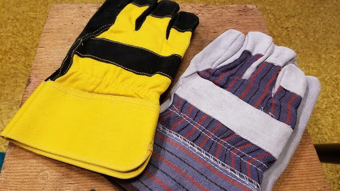 Men and women split leather working gloves use in all types work in factories,industries,shops  - view 3