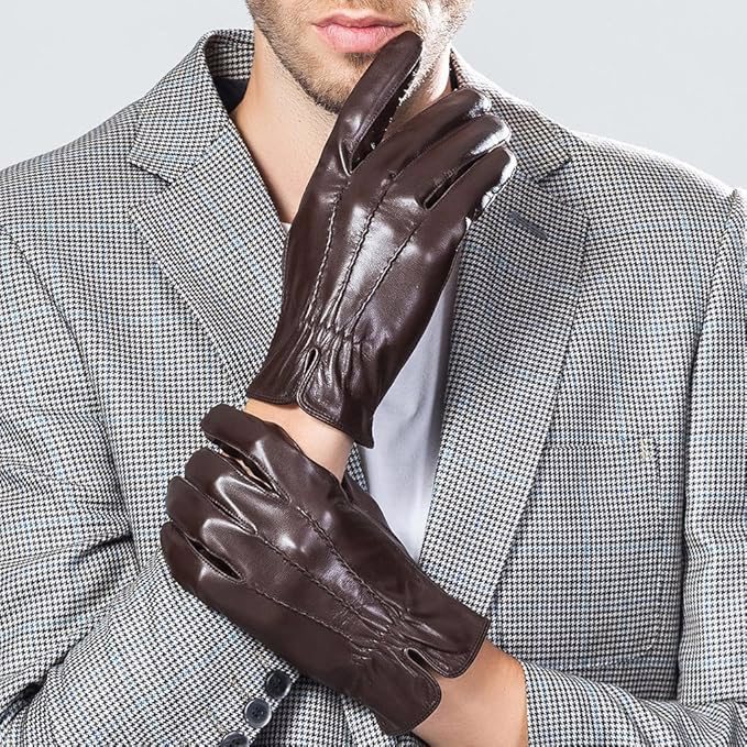 Men and women winter gloves made of 100% natural leather - view 3