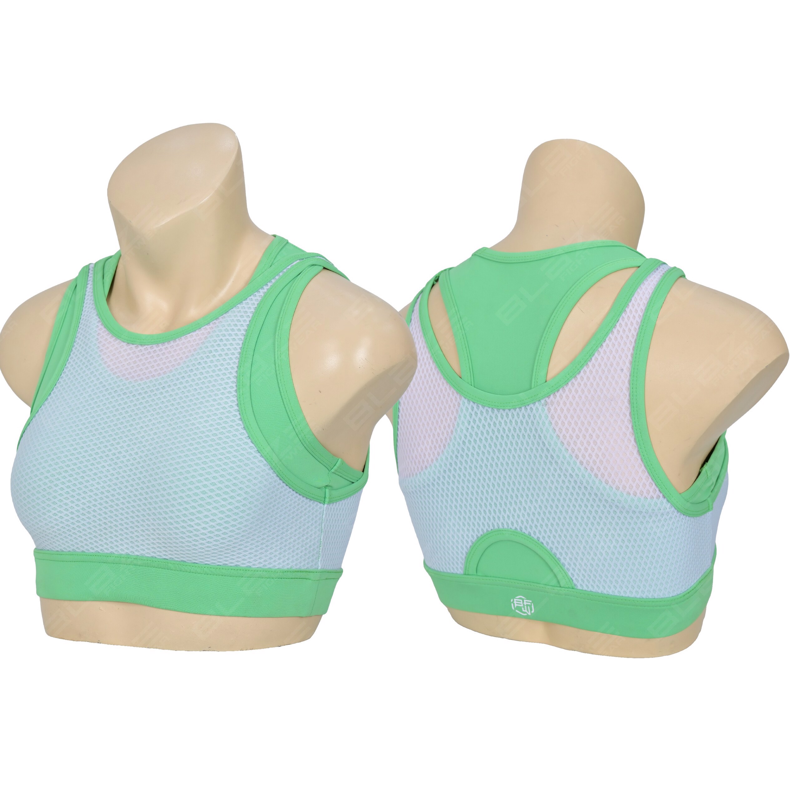 Customized Lightweight Breathable Racerback Sports Bra Seamless and Digitally Silk-Printed 