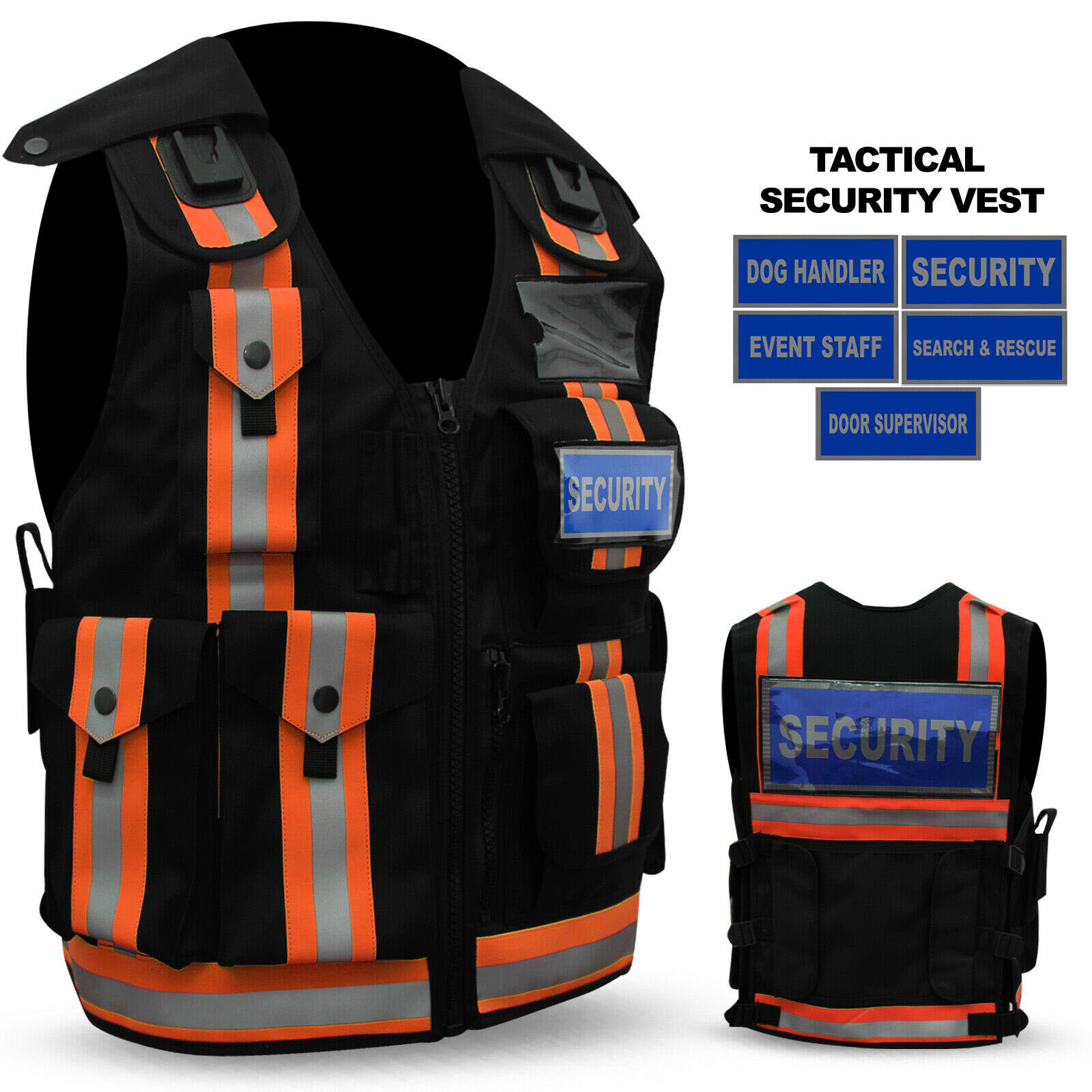 Security & Dog Handler Vests Safety Clothing Reflective Back Pocket DEESHA  - view 3