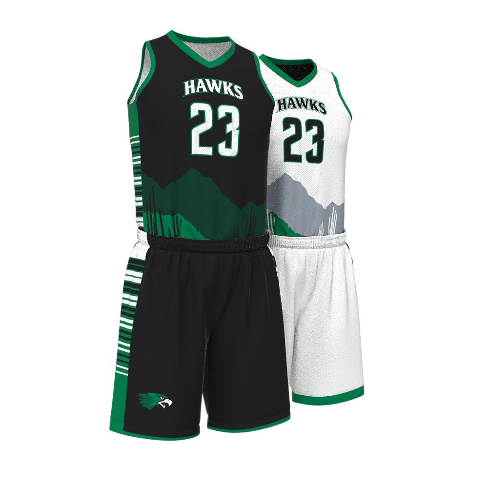 High Quality Custom Sublimation Reversible Basketball Uniforms Adults Sportswear Basketball Jersey  